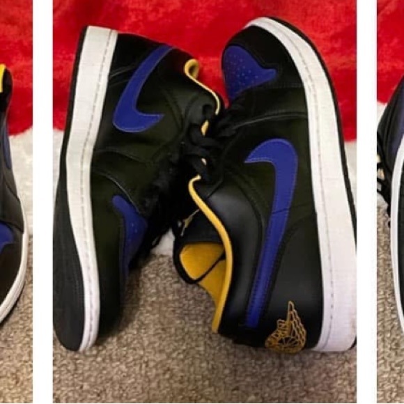 Air Jordan 1 low purple and yellow - size 11 - Picture 2 of 4